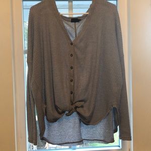 Grey button up long sleeve